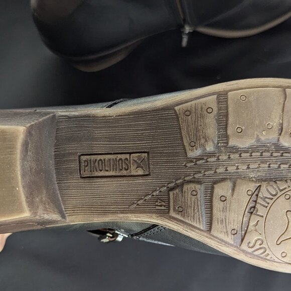 Pikolinos Black Leather Ankle Booties – Size 41 (10 US) - Picture 4 of 8